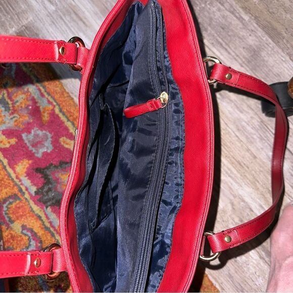 🎒TOMMY HILFIGER RED Tote bag EUC - Picture 12 of 13